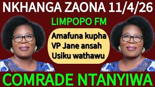 NKHANGA ZAONA PA LIMPOPO FM NDI COMRADE NTANYIWA | AMAFUNA KUPHA JANE ANSAH #nkhangazaona #limpopofm