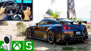 Forza Horizon 5 (Xbox Series S) NISSAN GTR R35 NISMO | Steering Wheel Gameplay