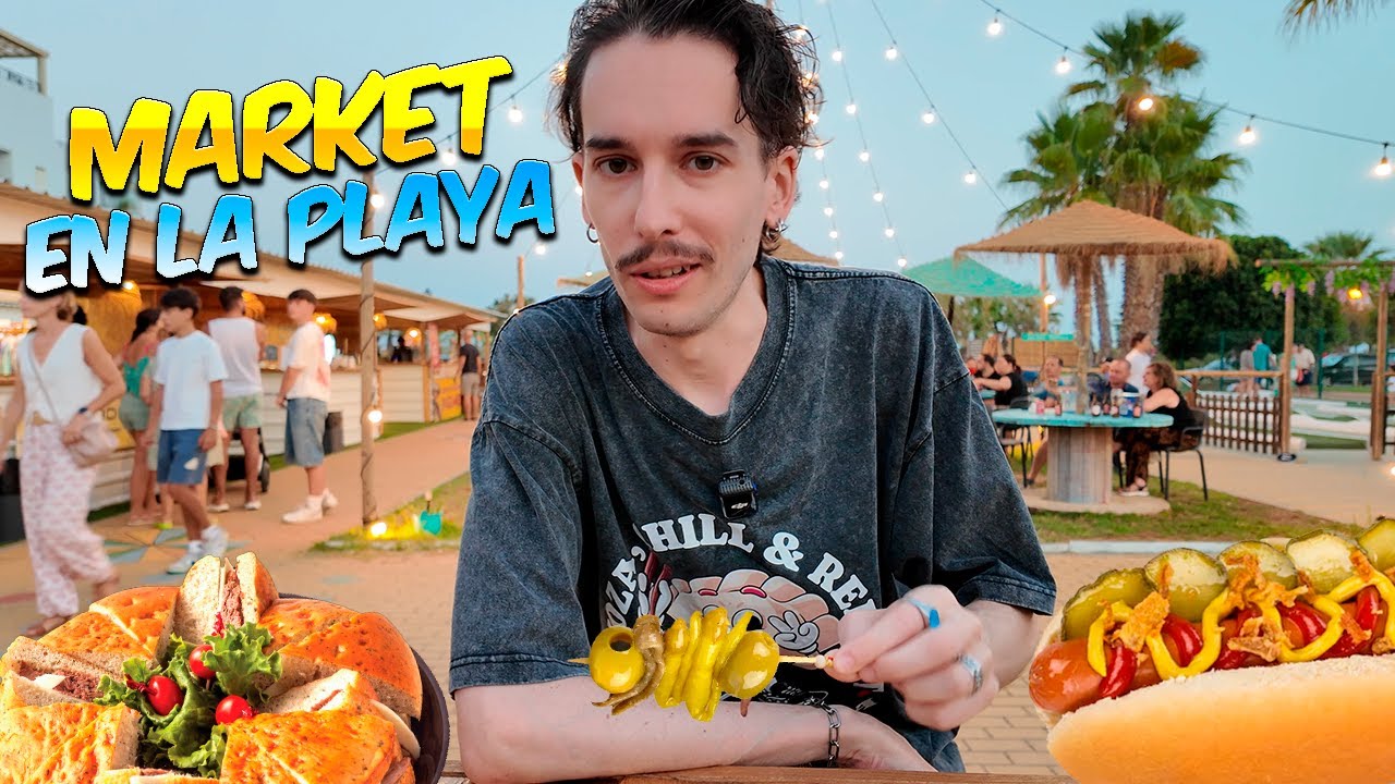 Un MARKET en la PLAYA | PROBANDO GILDAS, FOCACCIA, PERRITOS y HELADOS