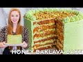 Pistachio Honey Baklava Cake with Pistachio Buttercream | Perfect for Holidays & Special Occasions!