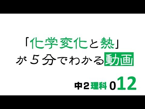 中2理科　化学変化と熱