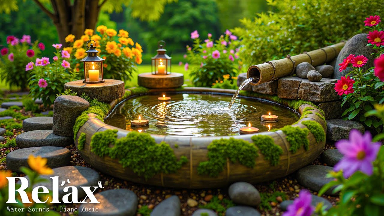 Целебная музыка + успокаивающий звук воды 🌿 Снимает стресс, тревогу и депрессию | Успокаивает разум