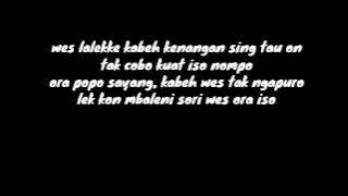 Fida AP & James AP - Ora Iso || wes lalekke kabeh kenangan sing tau ono||(lyrics)