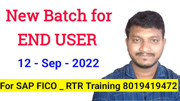 New batch start from monday ( 12 - Sep - 2022 ) | SAP FICO RTR , P2P and OTC