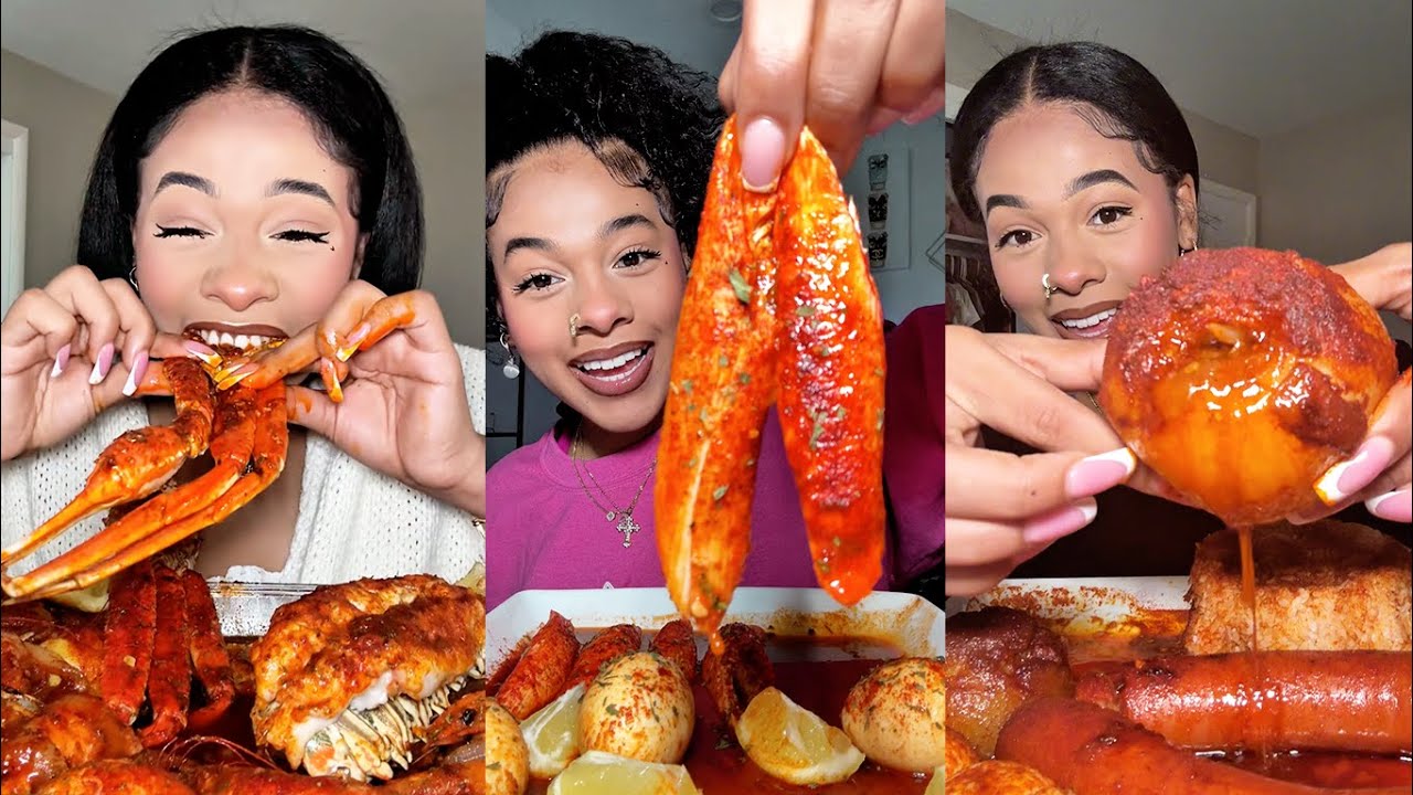 King Crab, Imitation Crab, Onion Boil, Lobster, and More! | Satisfying Mukbang Compilation