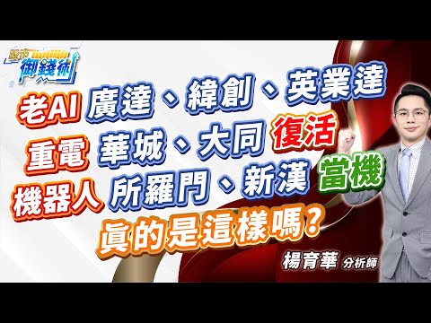 (有CC字幕)2024.05.08【老AI廣達、緯創、英業達 重電華城、大同復活 機器人所羅門、新漢當機 真的是這樣嗎?】#楊育華 #股市御錢術