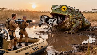 SHOCKING TONGUE ATTACK! Giant Mutant Frog Traps Mother Zebra! | WDC Rescue