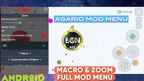 AGAR.IO MOD MENU - ANDROID MACRO & ZOOM (AGARIO MOBILE)