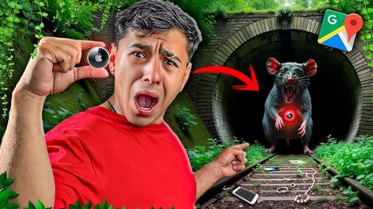 LE PONGO un CHIP AIRTAG al HOMBRE RATÓN para ENCONTRAR su GUARIDA