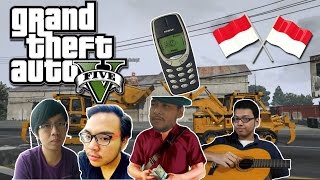 GTA V NGAKAK ABIS !! BARENG KRU GEMA SHOW INDO - Berantem di Traktor, SMS, Korban Goblok, Dll