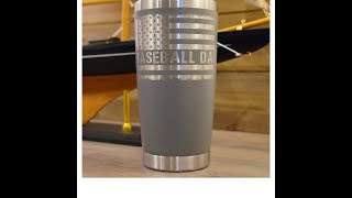 Baseball Dad - Insulated Laser Engraved Tumbler with Lid - Gift for Him, Husband Gift, Birthday G...