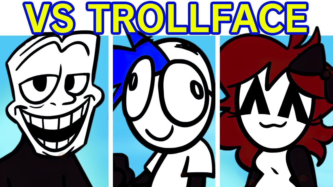 Troll face over Daddy Dearest [Friday Night Funkin'] [Mods]