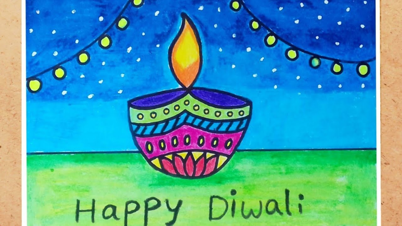 10 Easy Diwali Drawing Ideas for Kids With Pictures | Orchids