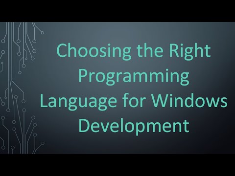 Choosing the Right Programming Language for Windows Development