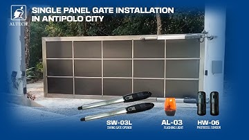 SW-03L Swing Gate Opener Installation -Single Panel in Antipolo City  #altech #swinggate #automation