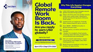 Global Remote Work Boom & Credulen Career Accelerator (Live on Google Meet Call)