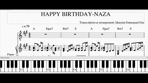 HAPPY BIRTHDAY-NAZA PIANO COVER PARTITION TUTO