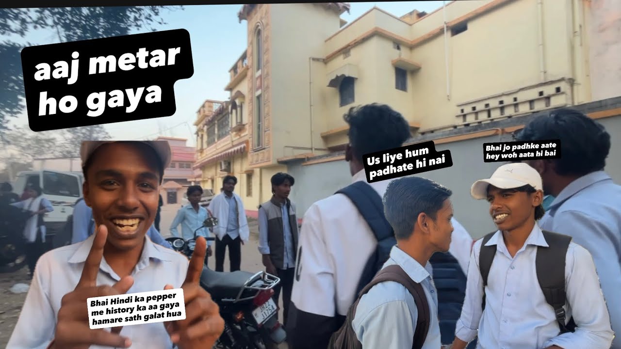 aaj sab bike me hi gaya aur aj hindi ka pepper  tha
