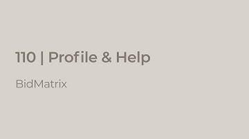 110 | Profile & Help