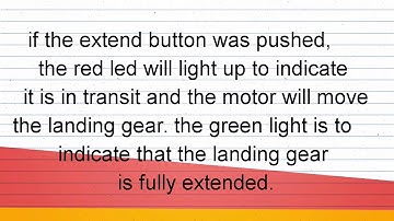 Landing Gear System Using Arduino