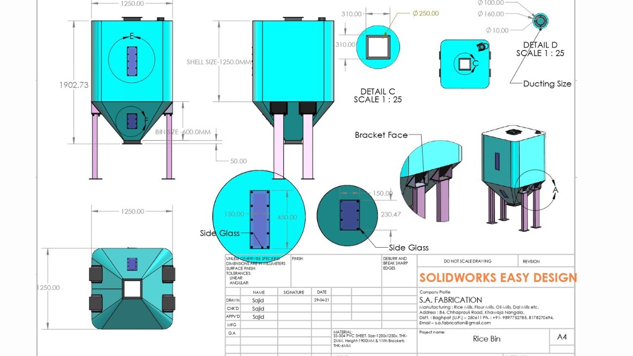 Solidworks Tutorial 236 How to Design a Industrials Bin in Sheet
