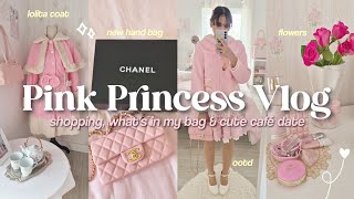PINK PRINCESS VLOG 🎀 what's in my bag, shopping haul & girly café! screenshot 4