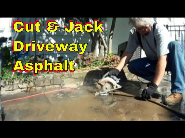 Day7 of 9 ASPHALT DRIVEWAY SAW CUT and CHISEL JACK Jackhammer TIPS downspout drain installs DiY YouTube