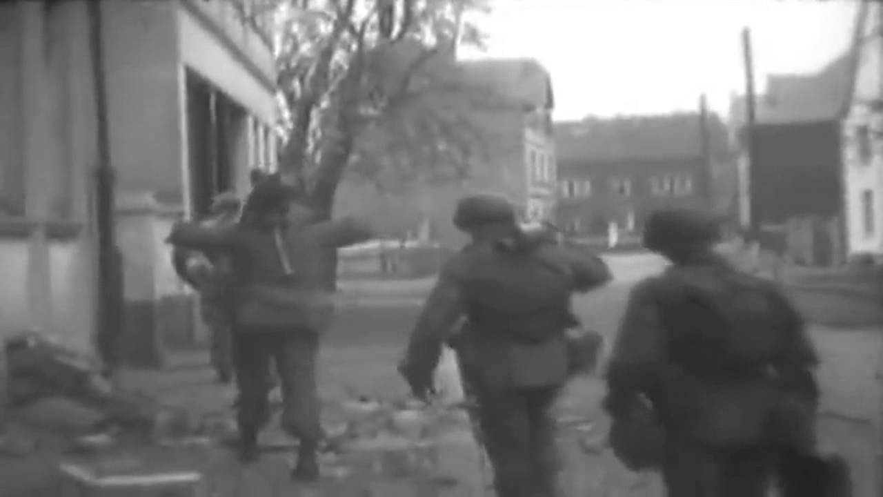 WW2 U.S. Army Infantry Advance To Ruhr River, Bochum, Germany, 4/12 ...