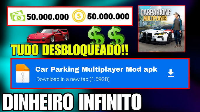 CAR PARKING MULTIPLAYER APK MOD DINHEIRO INFINITO VERSÃO 4.8.13.3  ATUALIZADO 2023 MOD VIP 