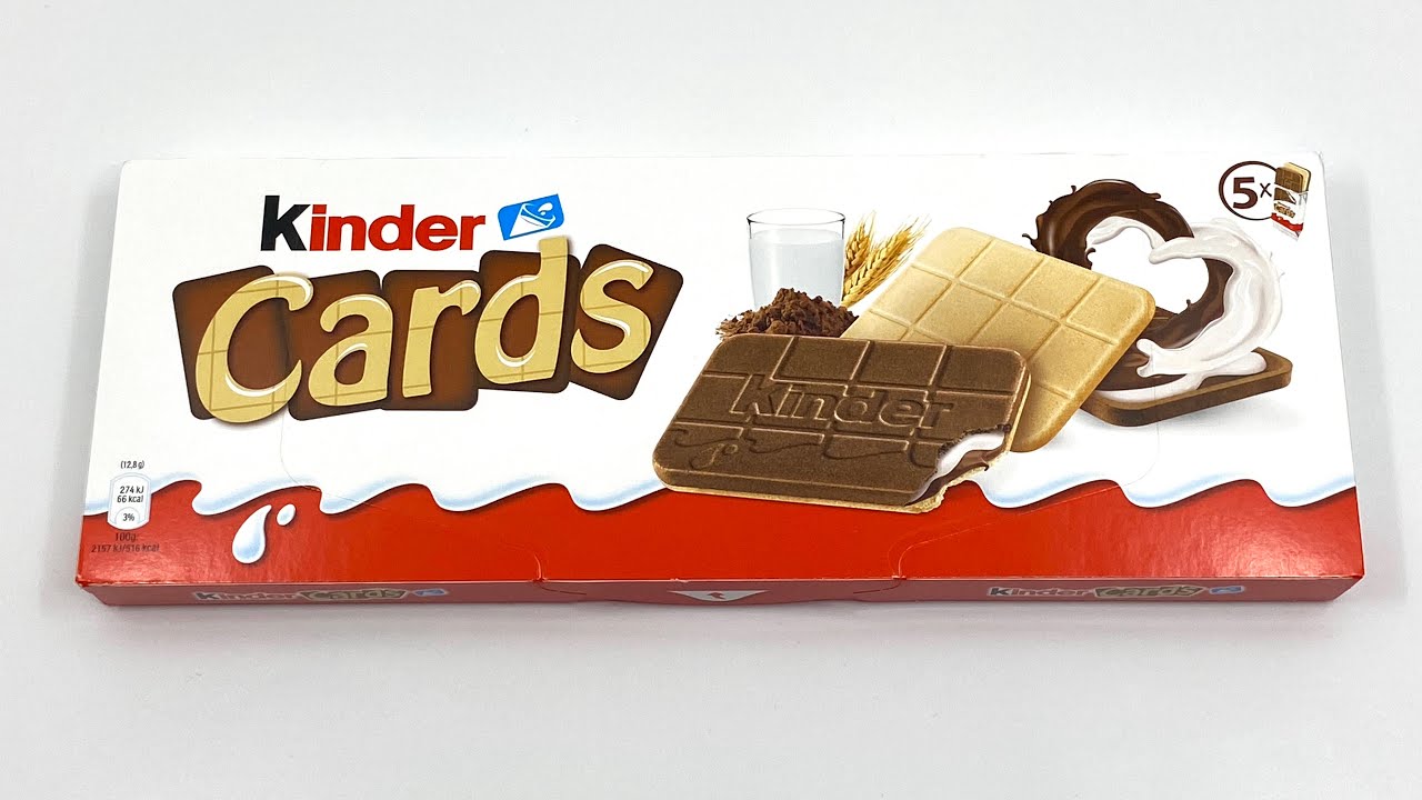 Kinder Cards  Crunchy Biscuit Cocoa Wafers with Delicate Milk and