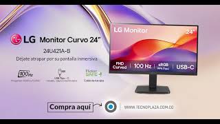 Monitor Curvo 24" Full HD IPS, Cuida tus ojos | 24U421A-B