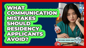 What Communication Mistakes Should Residency Applicants Avoid?