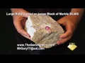 LARGE RUBY CRYSTAL ON A LARGE BLOCK OF MARBLE DV28