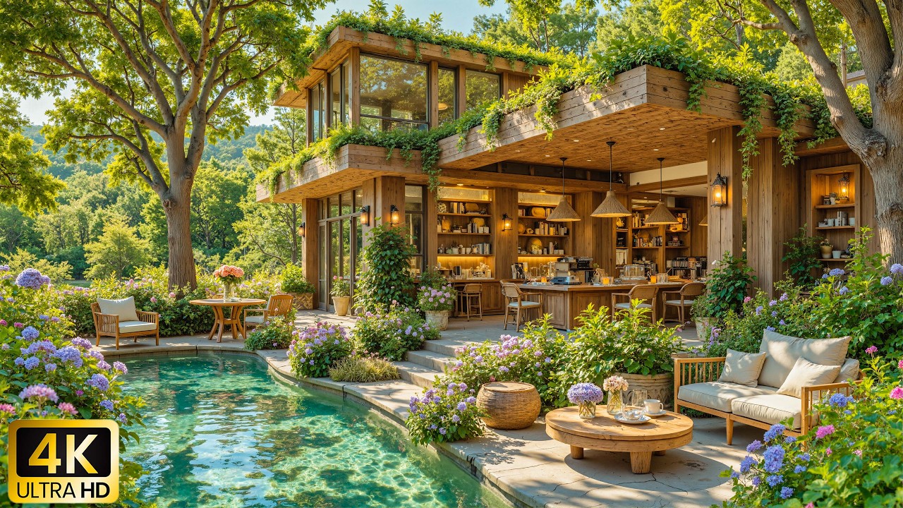 Утренний кофе на свежем воздухе под аккомпанемент фортепиано в лесу 🍃 Весенняя фортепианная музыка