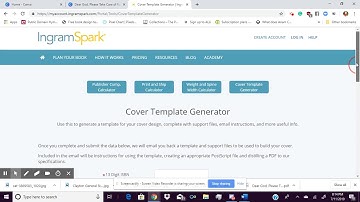 The Cover Template Generator For IngramSpark Is Fast, Easy, & Will Be Mailed Right To You