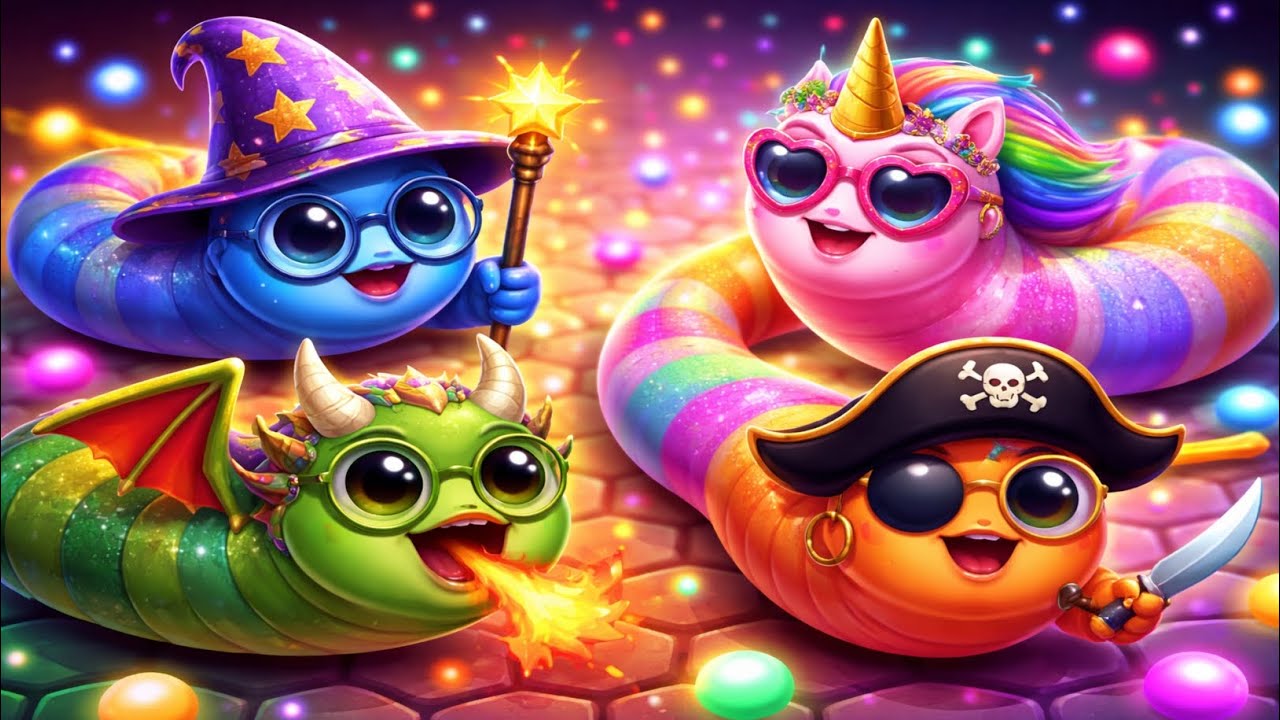 Slither.io: Beautiful Worms & Funny Costumes! 🌟