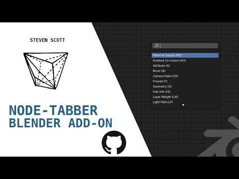 Blender Add-on: Node-Tabber like Houdini ( Github )