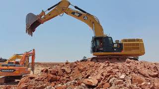 CATERPILLA 349D2L คันใหญ่กับงานขนดินดานแข็งใส่สิบล้อ #excavator #catterpillar