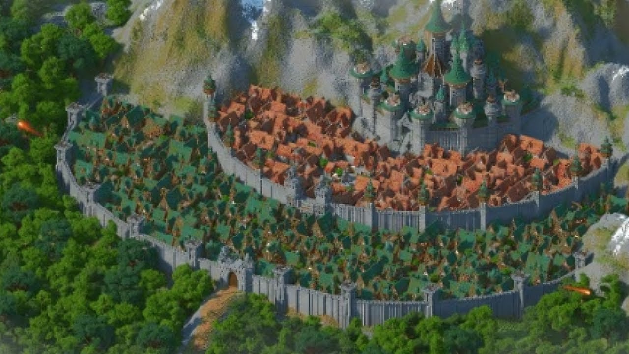 100 hours minecraft timelapse kingdom - YouTube