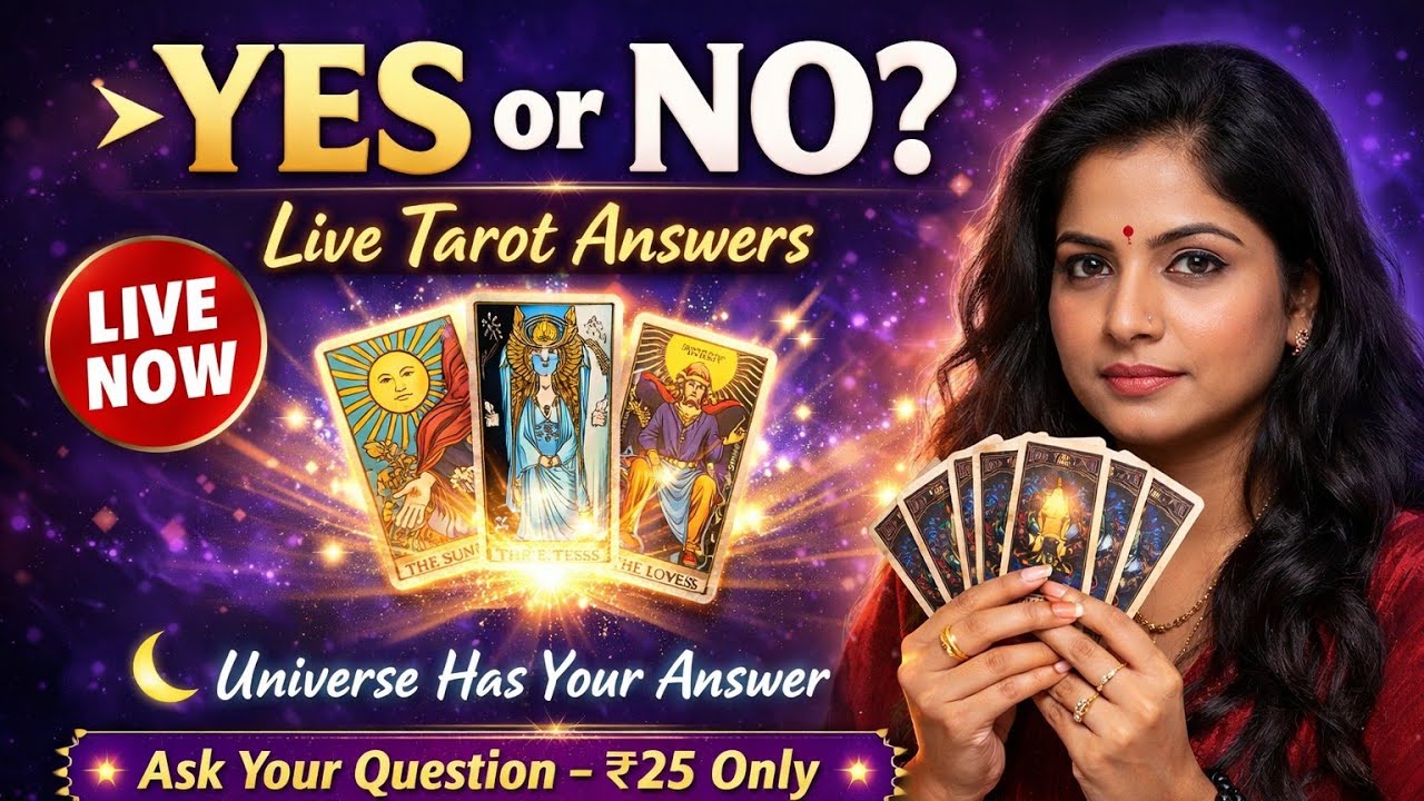 🔴 LIVE Tarot Reading — Yes/No FREE  ₹25 Energy ExchangeYour message from the Universe is waiting ✨
