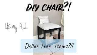 DIY Chair!? How To Make  A Chair Using Dollar Tree Items!! Dollar Tree DIY