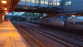 Amtrak Northeast Regional 175 With Phase 7 Amfleet & A Late 196 With Two Locomotives at Trenton, NJ