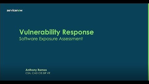 Vulnerability Response Software Exposure Assessment
