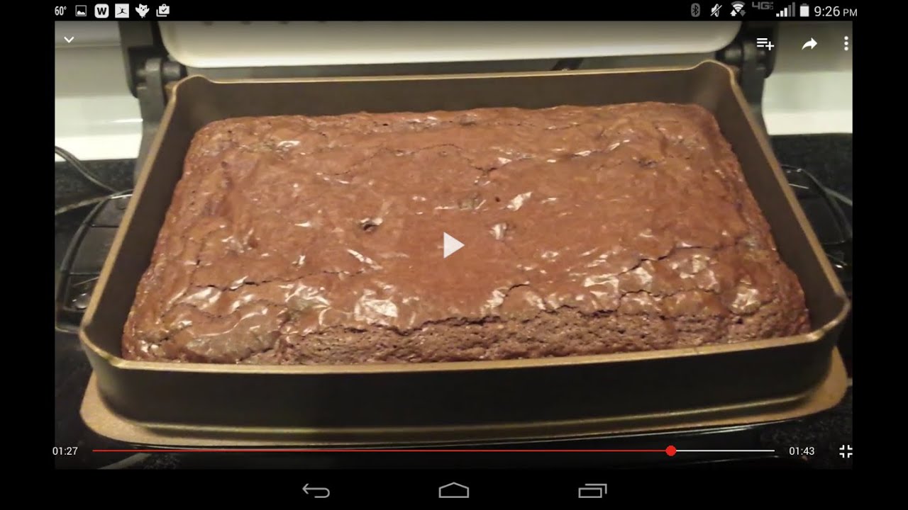 Ghirardelli Brownies in Foreman Using Deep Dish Baking Pan YouTube