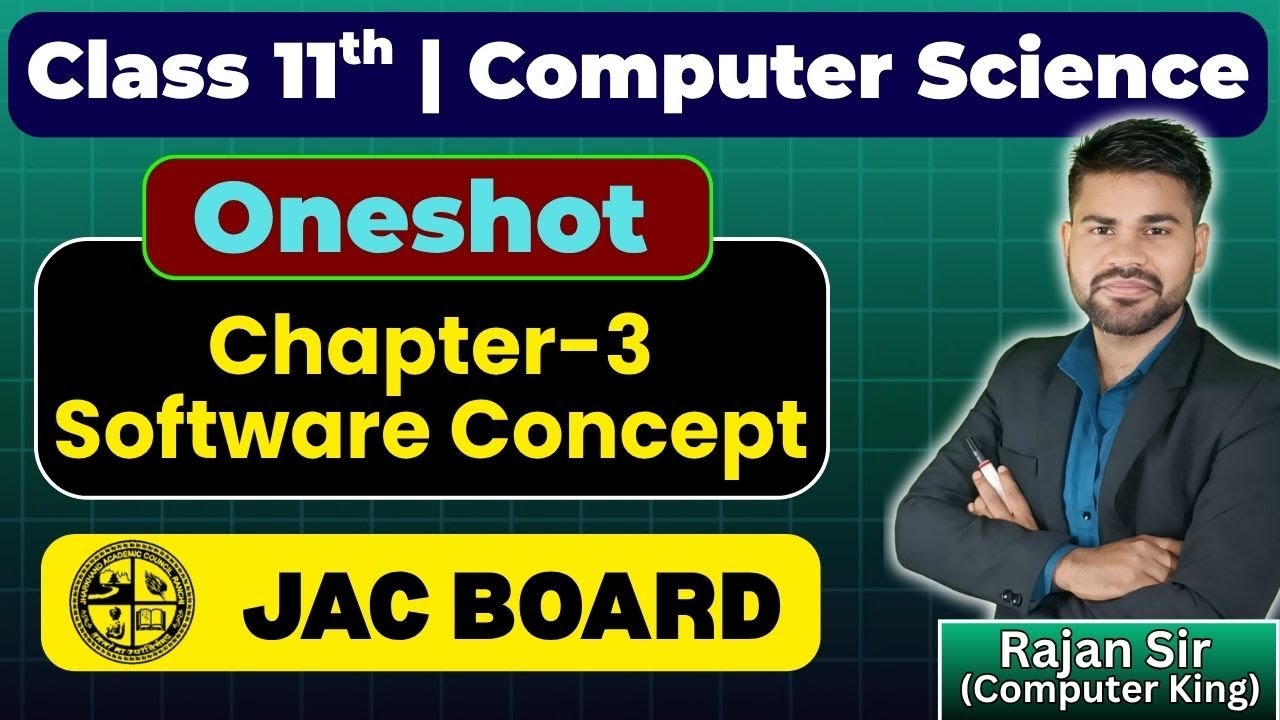 Class 11 | Ch - 3 | Oneshot | Software Concept | Hardware |JAC Board ...