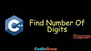 Cpp Program To Count Digits In Input Codingrow