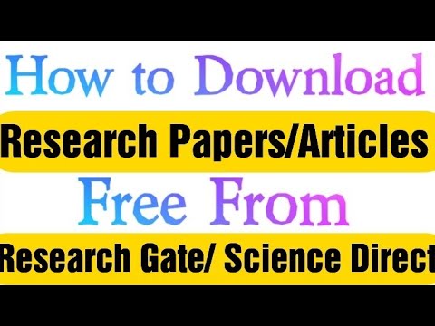 how to download research papers free from sciencedirect