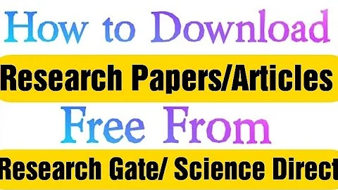 How can I download researchgate papers for free?