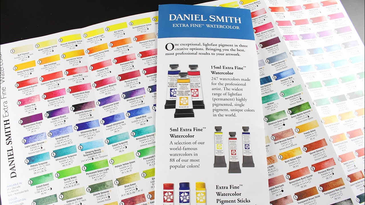 Daniel Smith Watercolor Chart