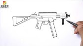 How To Draw Scar L Gun From Pubg And Free Fire Only In 4 Minutes Youtube